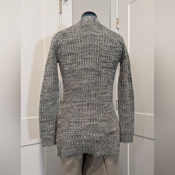 Pink Rose Womens Cardigan Small Vintage Retro Grey Chunky Knit Grandpa Sweater - Picture 2 of 6